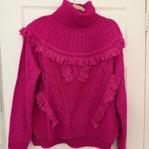 Ramy Brook Fuchsia Turtleneck Sweater